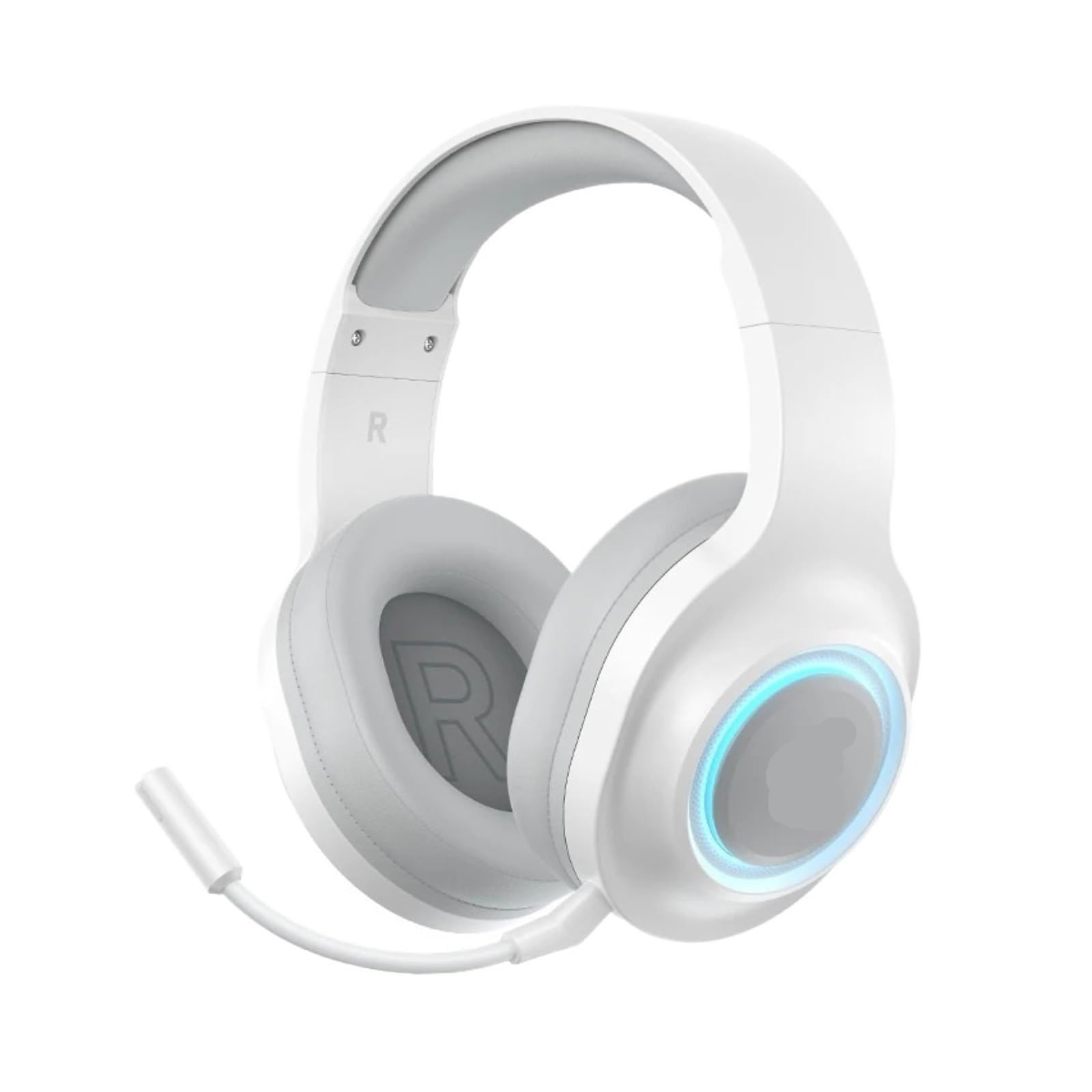 Cuffie sopra l'orecchio Driver da 50 mm Suono surround 7.1, Auricolari Bluetooth 6.0 senza fili for PC Laptop PS4 / 5(White)