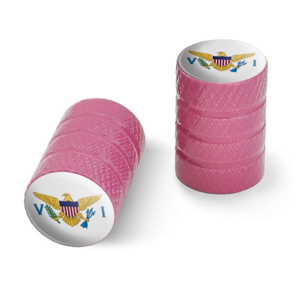 Virgin Islands US Territory Flag Motorcycle Bicycle Bike Tire Rim Wheel Aluminum Valve Stem Caps