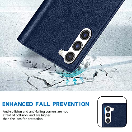 Image of ZZXX for Galaxy S23 Plus Wallet Case Strong Magnetic 6.6 inch,Blue