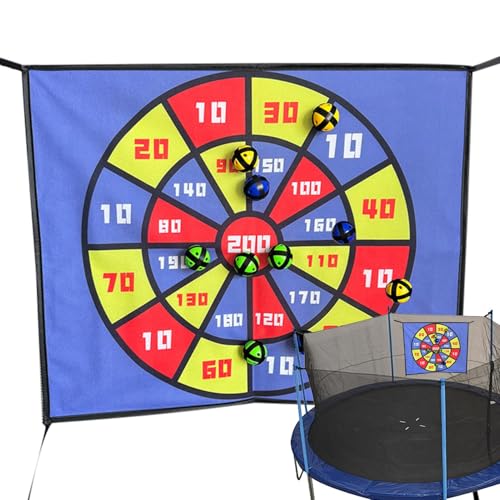 dardos para - 60 × 50 cm, Juego de dardos seguro, Uso de larga duración | de Lanzamiento Interactivo y juguetón, pero exigente, Doble cara para niños y niñas, interior e