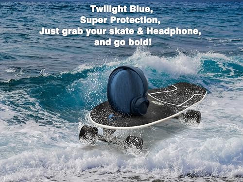 Image of Ginsco Case Compatible with JBL Tune 510BT /520BT /500BT /Junior 320, with Sony WH-CH520 /510, Ultra-Slim Hard Shell Headphone Case for On Ear Headphones (Blue)