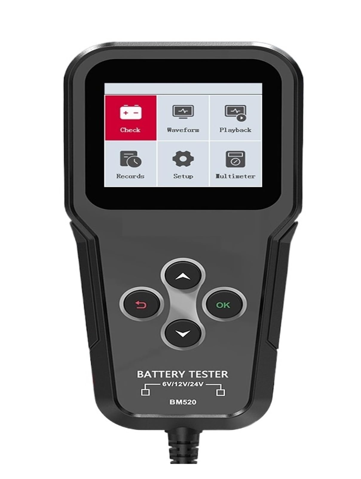 Tester Batteria for Auto 6V 12V 24V, Tester di Tensione 100-2000 CCA 2Ah-220Ah Tester di Resistenza Interna Analizzatore di Batteria