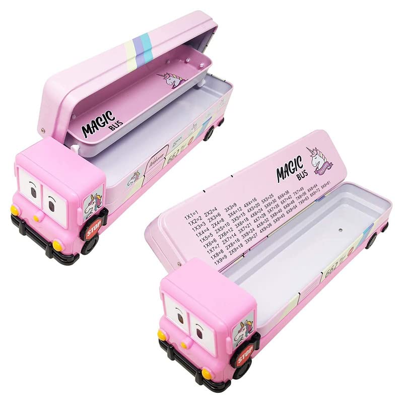 Image of Crackles Space Or Unicorn Printed Plastic Pencil Box with Moving Tyres and Sharpner for Boys /Girls Perfect and Childern Gifting,Multicolor