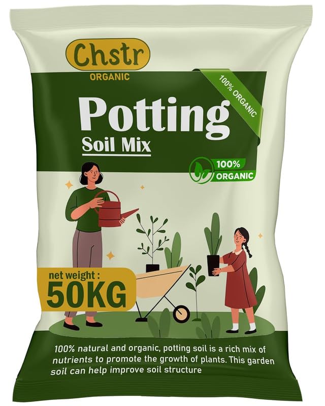 Chstr Garden Soil for Plants | Potting Soil Mix for Plants | Made with Vermi,Coco Pit, Neem Cake,Rice Husk, Parlight, Soil etc 50kg-image-30