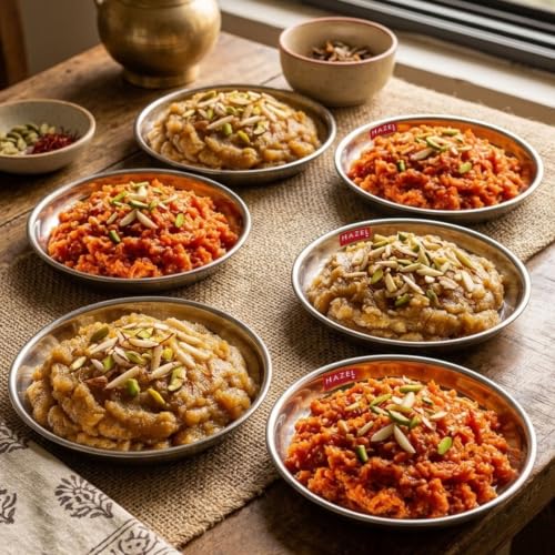 Image of HAZEL Mini Stainless Steel Halwa Plate 100ml Set of 6 Snack Plates