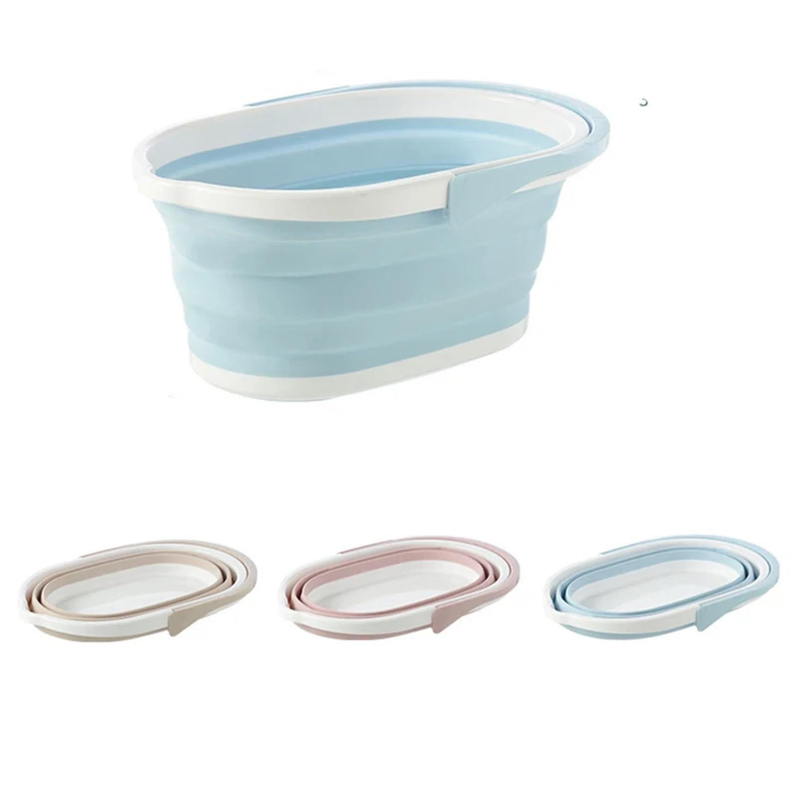 1 pièces Seau Pliant de vadrouille pêche Portable Camping en Plein air Lavage Voiture Pliable Outil Nettoyage ménager pour Les Voyages La Randonnée(Khaki)