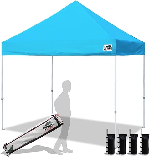 Miniatura 53 de Eurmax Toldo plegable para tienda de campaña de 10 x 10 pies, montura instantánea, uso comercial, con resistente bolsa con ruedas Blanco,Azul,Rojo