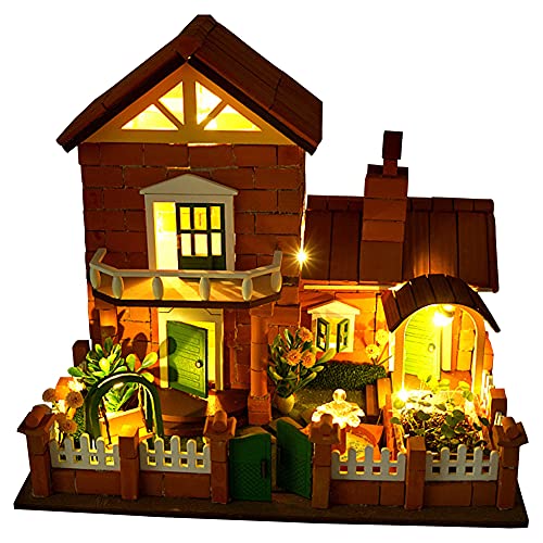 DIY Handmade Villa Modellbau Spielzeug 3D Holz Miniatur Puppenhaus mit Möbel und Musik Handmade Mini Wohnung… – Bild 2