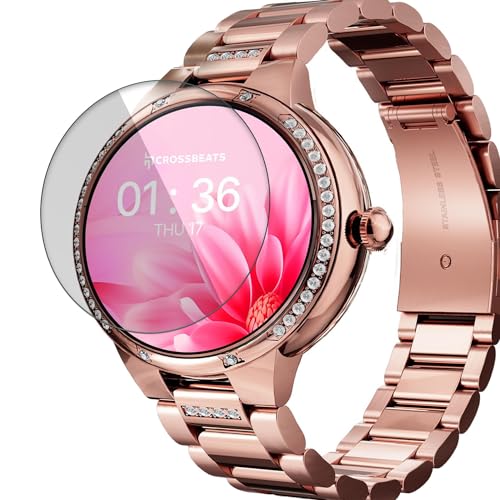 Image of FCS Pack of 3 smart watch screen guard for CrossBeats Diva | Edge to Edge Coverage | Ultrathin 0.33mm 9H anti shock flexible screen protector (3)