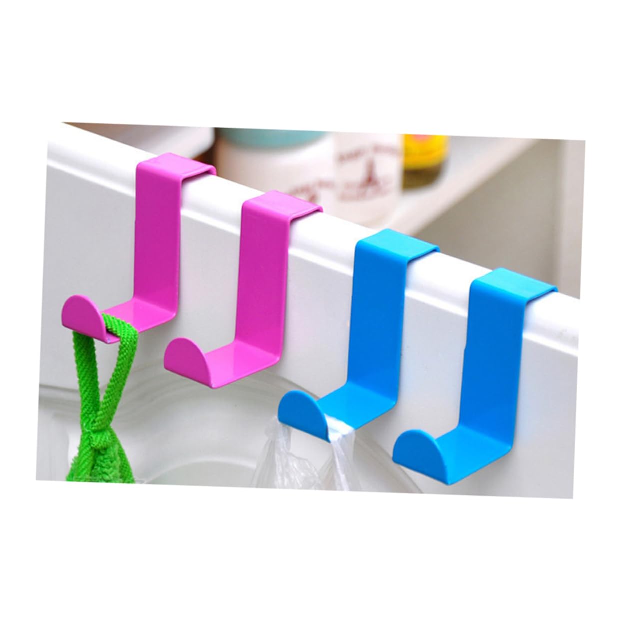 NAMOARLY 10pcs Stainless Steel Hooks Hangers Door Hook Stainless Steel Door Hanger Pink