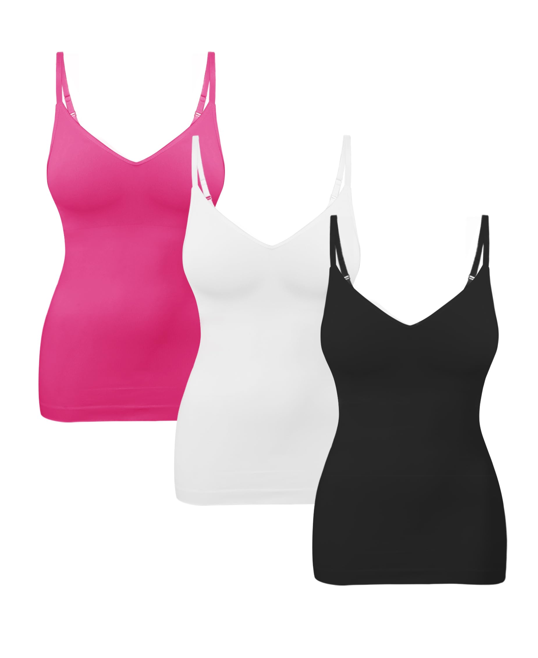 EUYZOU Womens Tummy Control Shapewear Tank Tops Seamless V-Neck Compression Tank Tops Body Shaper Camisole