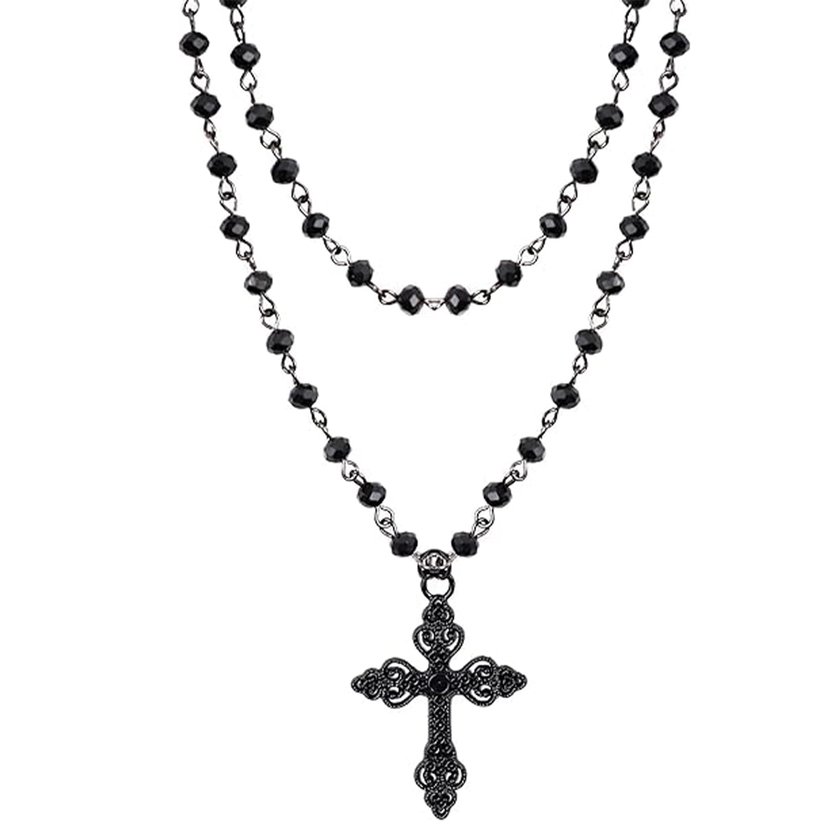 Cross Necklace for Men, Chain and Pendant Accessories, Gothic Jewellery Collection, Stylish Men's Neckwear with Construction, Ideal for Daily Wear, Fashionable Addition Your-image-20