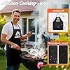 ROMANTICIST 26pcs Stainless Steel Grill Tool Set, Heavy Duty BBQ Grilling Accessories Gifts for Men Dad, Non-Slip Grill Utensils Kit with Apron, Thermometer, Mats in Aluminum Case for Christmas Brown #2