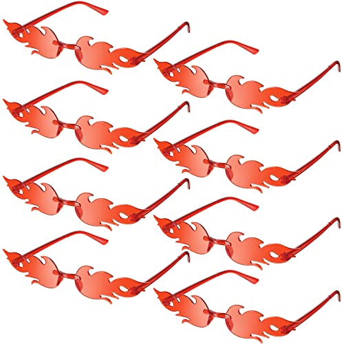 EBOOT 4/8 Pairs Fire Flame Glasses Rimless Flame Fire...