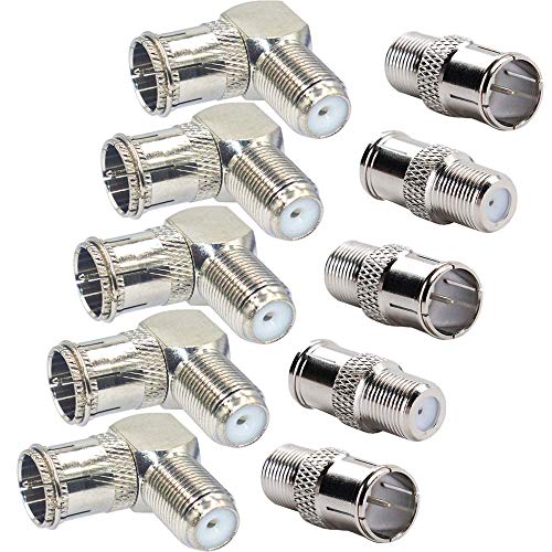 Conectores coaxiales F tipo Push On 10 unidades miniatura 1