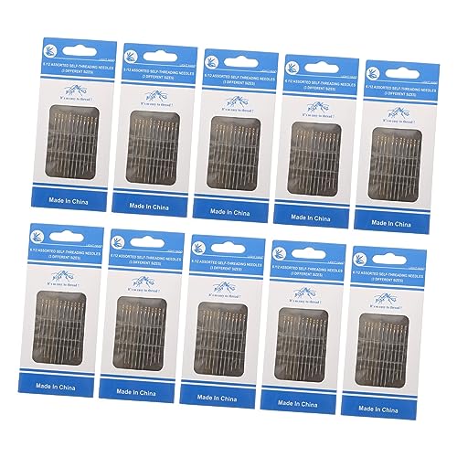Beatifufu 120pcs Blind Needles No Thread Needed Quick Stitching Blind Sewing Needle Set Durable