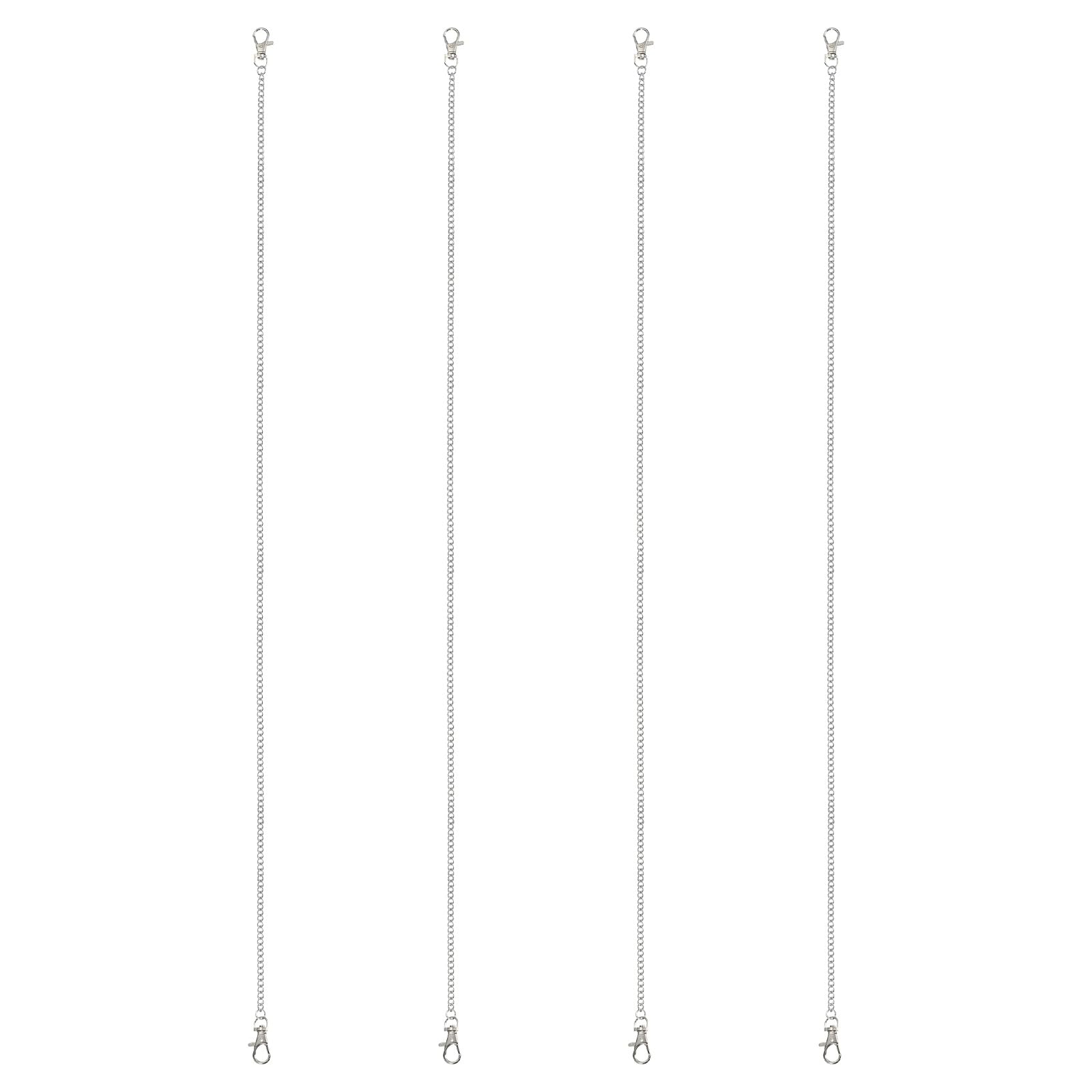 PATIKIL 4Pcs Hanging Chains with Clasp, 90cm Plant Hangers for Bird Feeders Planters Lanterns Wind Chimes Chalkboards and Ornaments, Silver