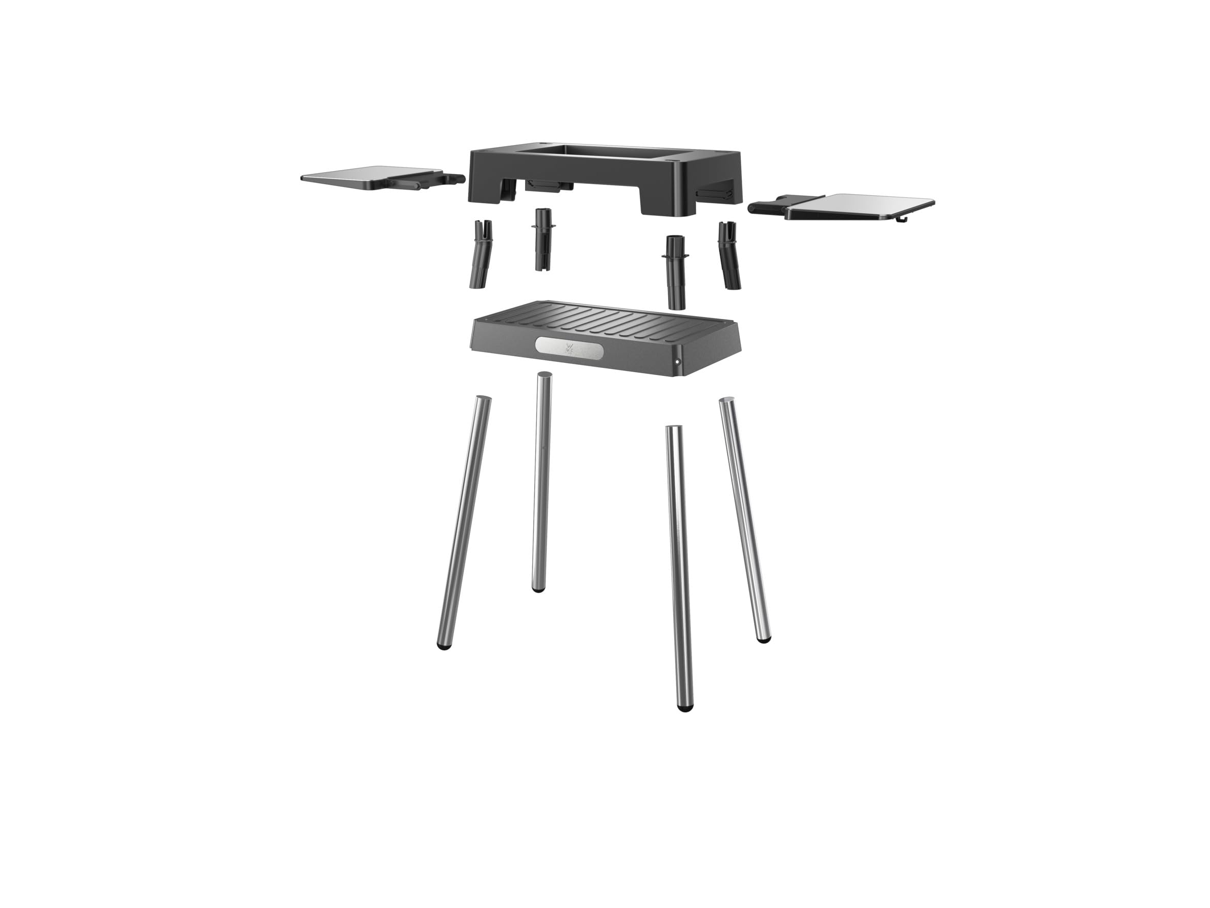 WMF Lono - Base para barbacoa de 92,7 x 75,0 x 43,8 cm, estable y segura, estantes laterales plegables, compatible con la parrilla Lono Master y la parrilla de mesa Lono plana y acanalada, cromargan