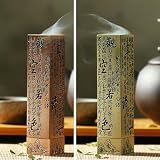 Buddhistische Räucherstäbchenbox mit Herz-Sutra-Design, Zinklegierung, Halter...