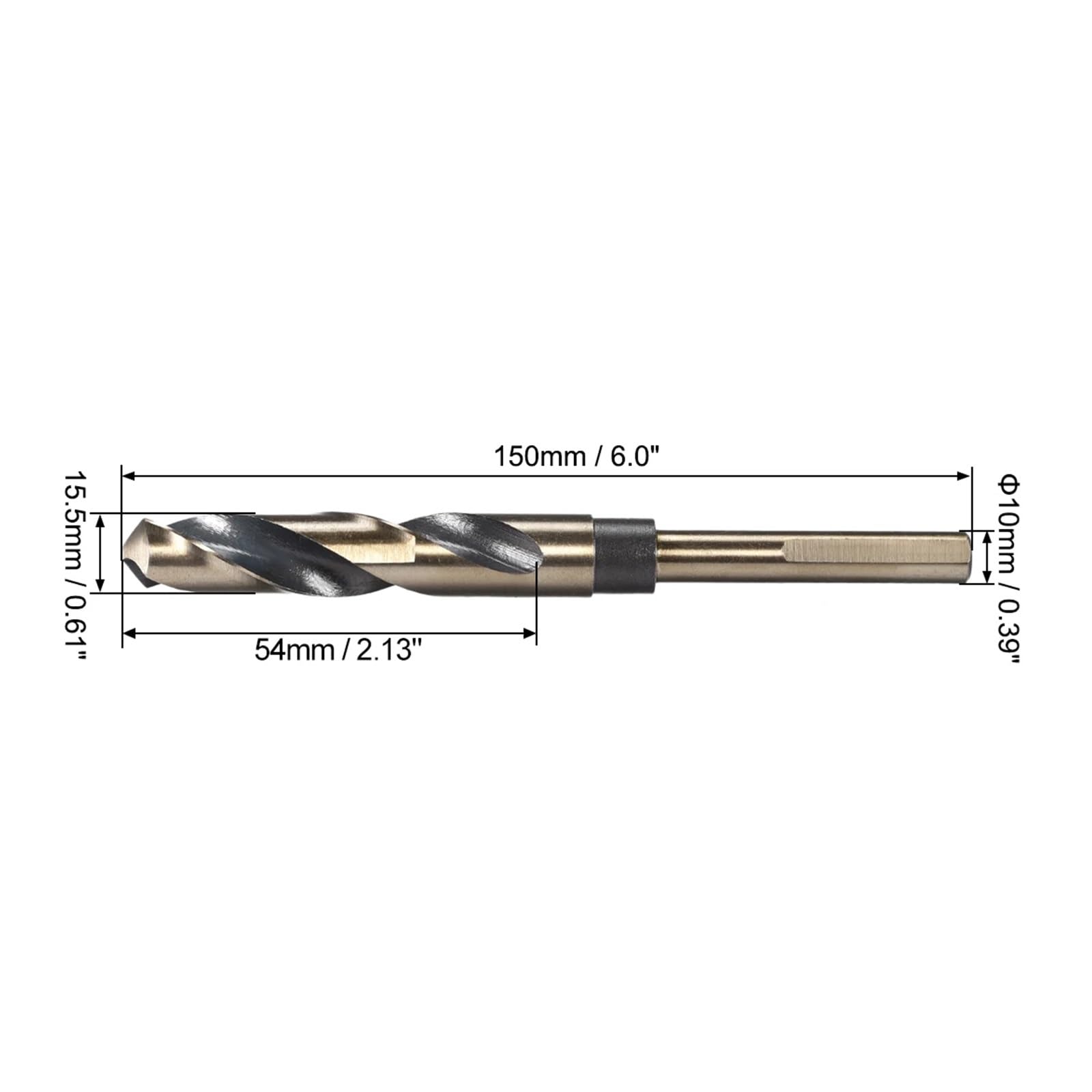 4 brocas helicoidales de 25 mm, vástago reducido, HSS para acero inoxidable RSHVOBRRS