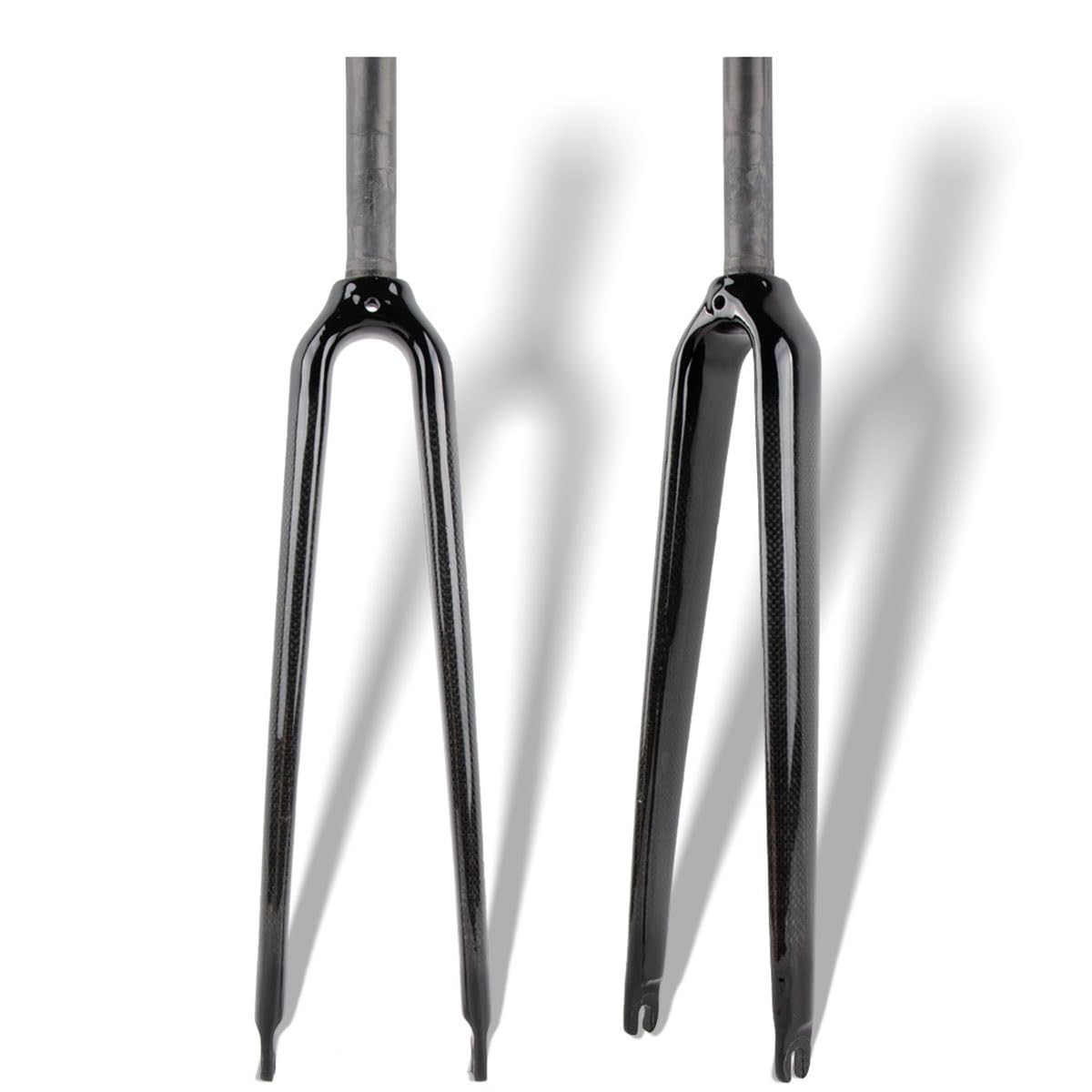 WIQUYBML Carbon Rigid Fork 700C Road Bikes Forks 25.4mm Straight Steerer Tube Threadless Hard Front Quick Release 9x100mm C Brake