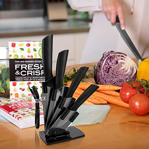 Ceramic knife, CREPOW 6 Piece Ceramic knife Set 6