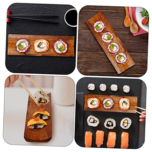 Set 4 platos sushi estilo japonés en madera sintética miniatura 4