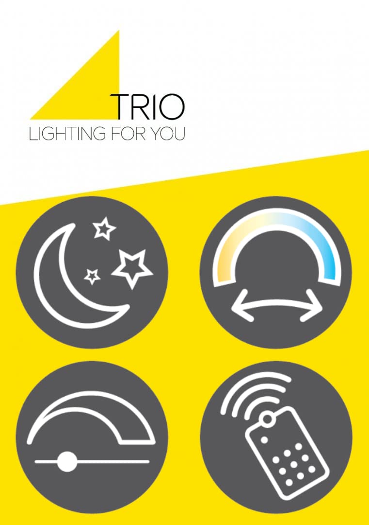 Trio Morgan 641519207 Lámpara de techo LED, metal, blanco mate, acrílico, con LED de 46 W, mando a distancia