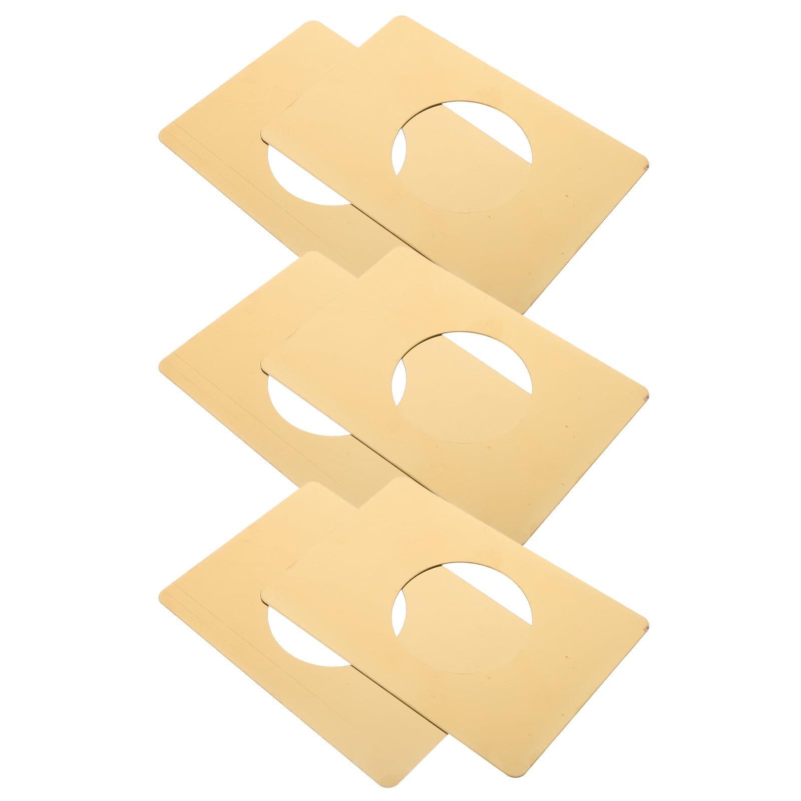 Placa de reparación CHILDWEET: 6 piezas de acero inoxidable dorado para manillas de puertas