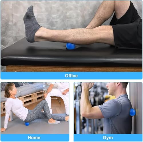 Image of Bodylastics Lacrosse Massage Ball for Muscle Recovery Trigger Point Therapy Ball for Myofascial Release, Deep Tissue Massage, Pain Relief, Mobility Tool for Back, Feet, Neck, Yoga, and Gym