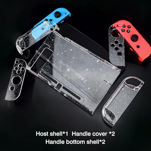 Dlseego 1195 Dockable Crystal Case For Nintendo Switch, Glitter Bling Cover thumb #6
