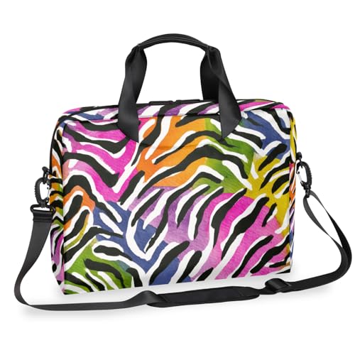 Bolsa para portátil 16" con diseño acuarela y cebra miniatura 1