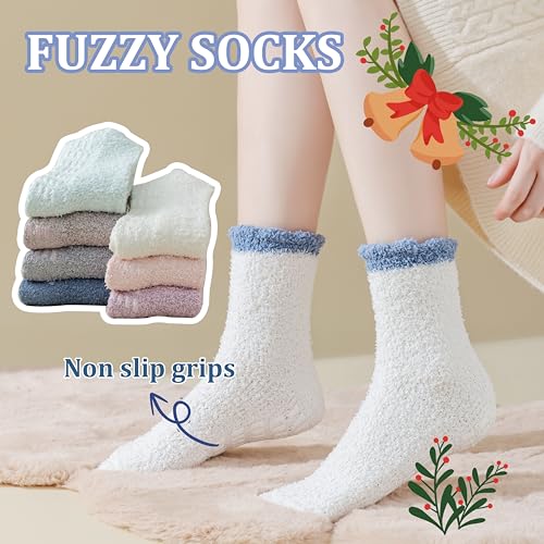 Image of Marchare Fuzzy Socks for Women Cozy Warm socks Fluffy Slipper Socks Soft For Sleeping 5-11