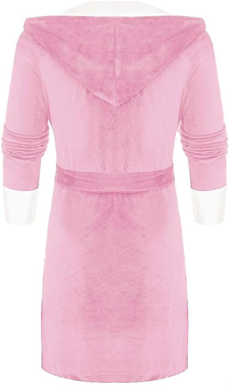 Szlafrok Plus Size Fuzzy Fleece Robe Damska Piżama Miękkie, Lekkie, Ciepłe Szlafroki Z Kapturem Odzież(C,S)