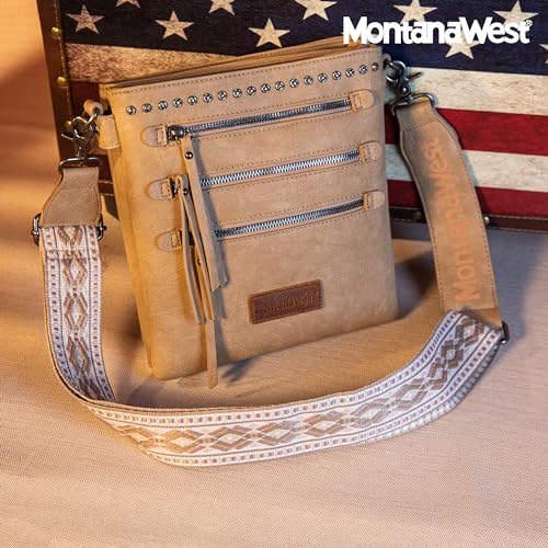 Image of Montana West Crossbody Bags for Women Multi Pocket Cross Body Bag Purses with Guitar Strap