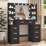 Éclairage optimal pour votre beauté : notre coiffeuse dispose de 10 éclairages LED. Avec 3 couleurs de lumière : blanc chaud, blanc naturel et blanc froid, ainsi qu'un réglage de la luminosité en continu de 0 à 100 %, vous pouvez obtenir l'éclairage idéal pour votre maquillage à tout moment.