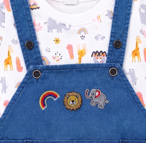 Image of Krishn Cotton Printed Dungaree Set | Kids Dress for Baby Boys and Baby Girls