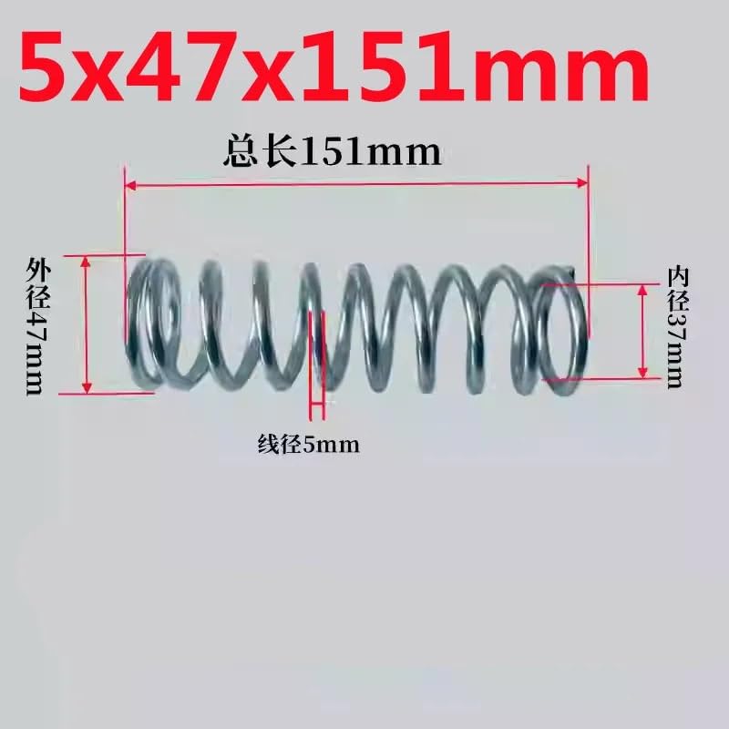 Carrello elevatore manuale idraulico Industria Cilindro a molla di funzionamento Maniglia della valvola Posizionamento Molla compressione for carichi pesanti(5x47x151mm)