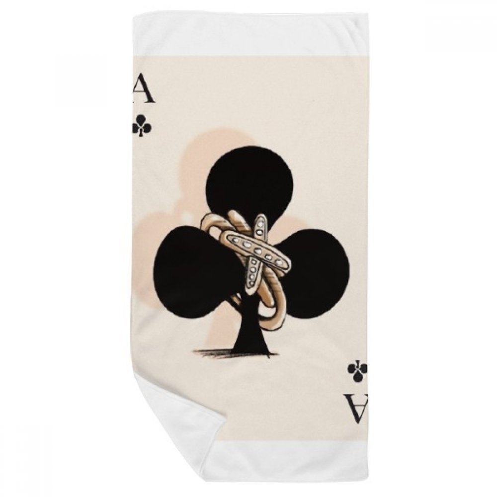 Serviette de bain Club cartes à jouer 35x70cm multicolore douce pour douche