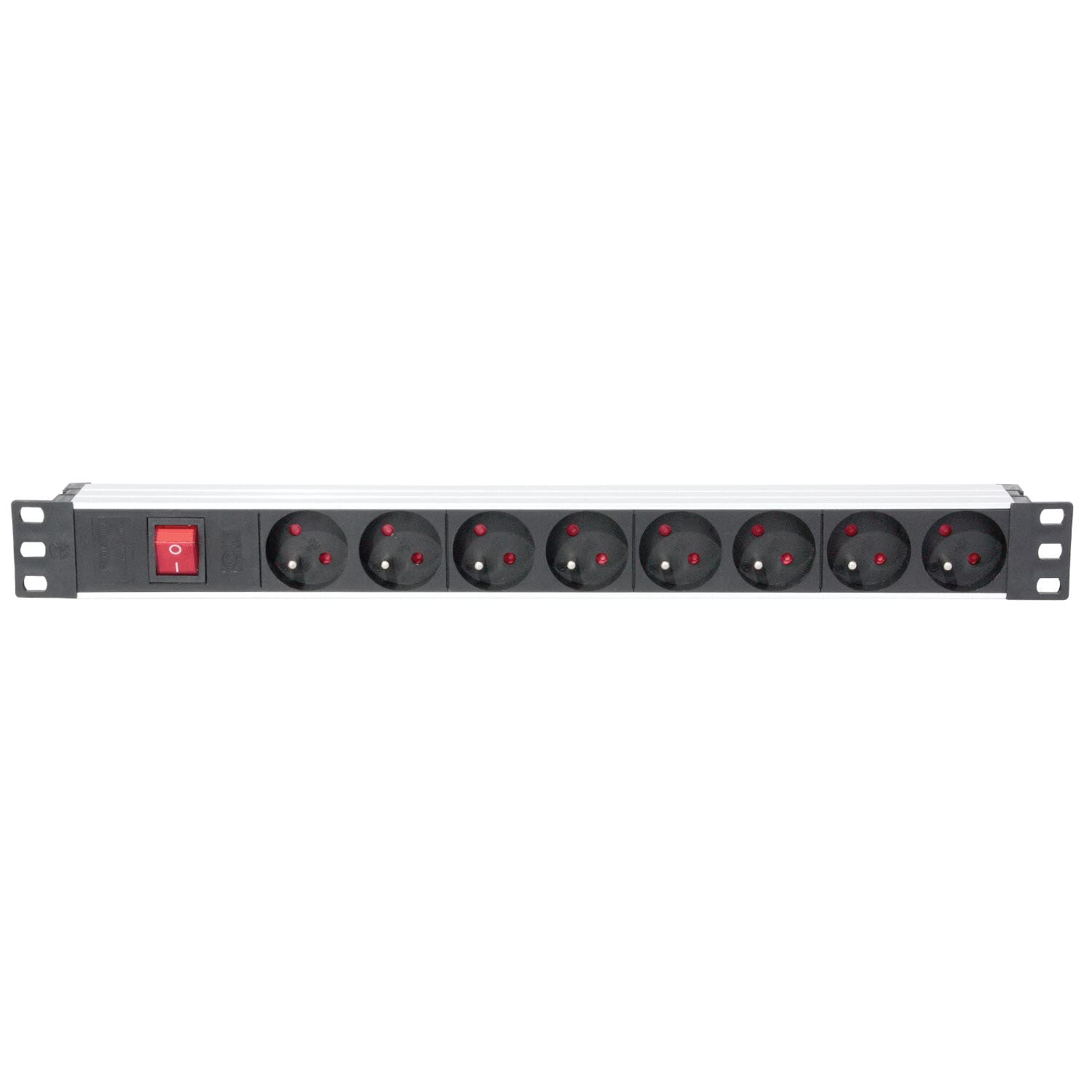 Ibiza - Multiprise Dispaching LC806 Électrique 8 Voies 19" 3500W avec Interupteur