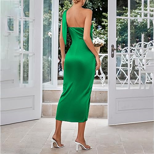 Robe de soirée fluide à encolure oblique pour sublimer la silhouette - 3
