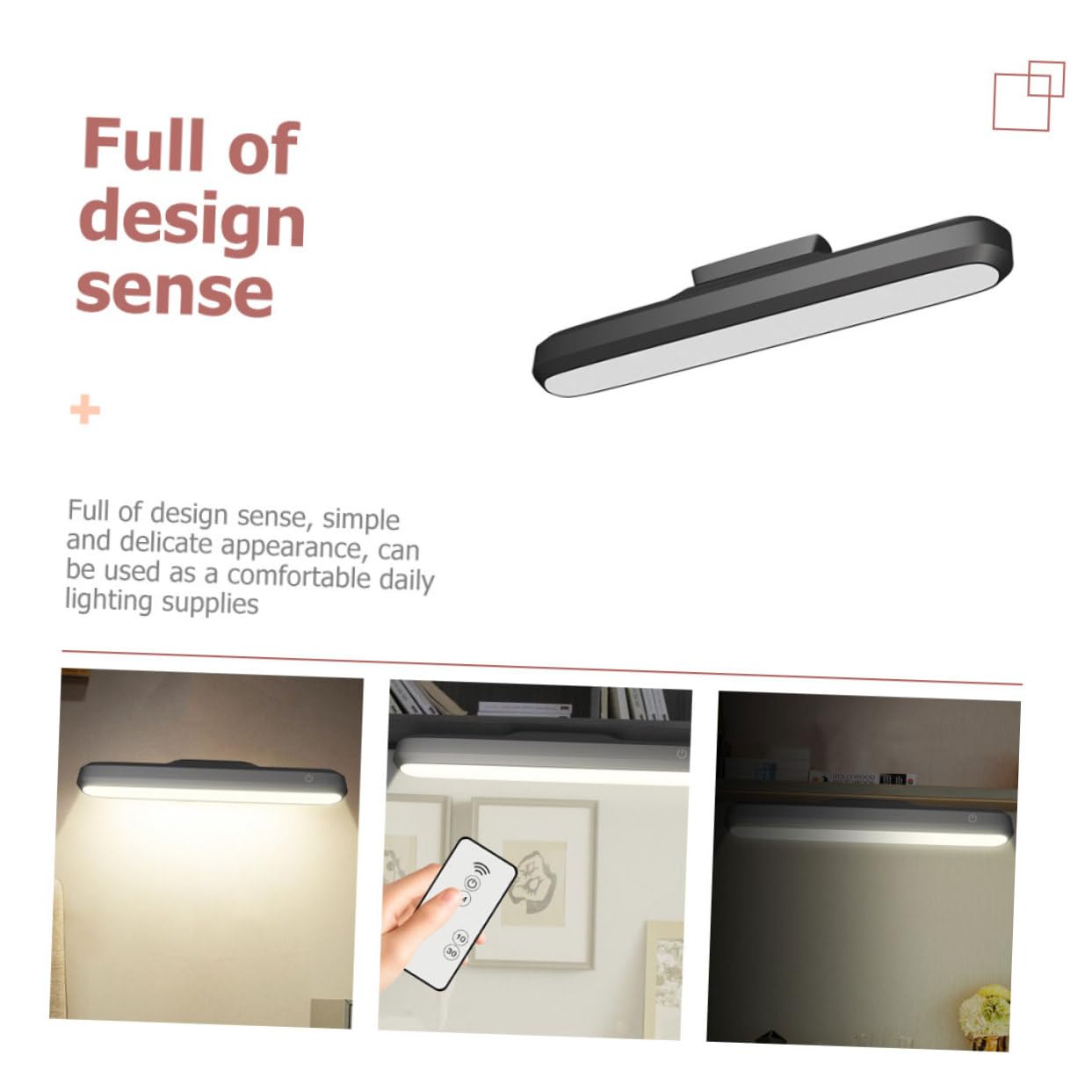 Gadpiparty Night Light Strip Magnetic Indoor Lights Closet Powered Cabinet Tap Light Touch Light Black