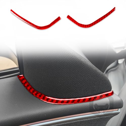JKYUKU Real Carbon Fiber for Tesla Accessories Inner A-Pillar Speaker Strip