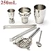 Produktbild Doradus 5pcs Bar trinken 250 ml Edelstahl Cocktail Shaker Jigger Mixer Set Bartender Werkzeuge