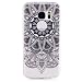 Produktbild MUTOUREN Samsung Galaxy S7 Handyhülle Schutzhülle Hülle Case Transparent Durchsichtig TPU Kristall Clear Case Backcover Anti-Fingerprint Bumper Slimcase-Blumen Schwarz