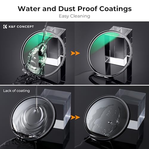 K&F CONCEPT 67mm Ultra-Low Reflectivity MCUV Lens Protection Filter 28 Multi-Layer Coatings Ultra-Slim HD Waterproof Scratch Resistant Lens UV Filter (Nano-X Series)