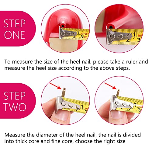 Image of SooGree 12 Pairs R-Shaped Heel Caps Cover Protectors Tips Replacement Kits Dowels for High Heel Shoes