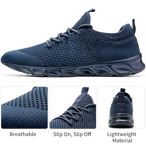 Linenghs Mens Running Shoes Tennis Gym Sneakers Casual Slip On Walking Lightweight Athletic Mesh Workout Breathable Fashion Sports Shoes2