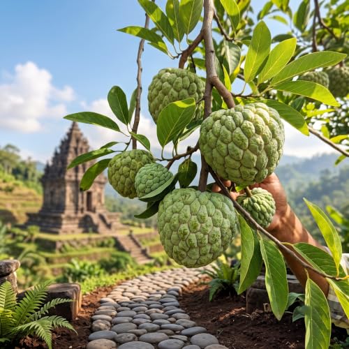 Image of Healthy Live Sareefa (Custard Apple /Sharifa) Fruit Plant - Sweet Variety Live Fruit Tree for Home, Garden & Balcony
