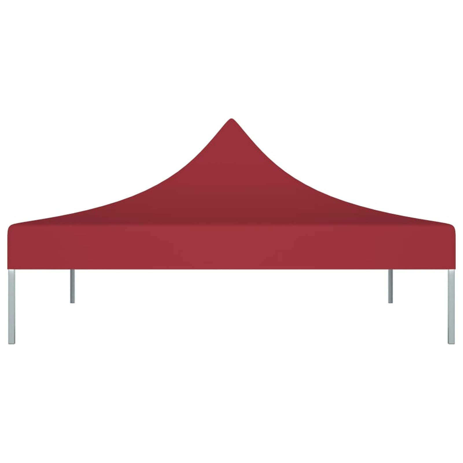 Techo de carpa para fiestas Toldo de repuesto para exteriores Gazebo Cubierta superior de pabellón resistente al agua y a los rayos UV, Estructura de carpa no incluida, 3x3 m, 270 g/m², Borgoña